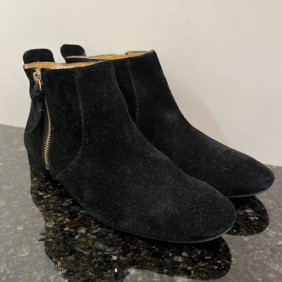 Nine West Women’s Black Suede Leather Boots Shoes. Size 8 M - Picture 1 of 9